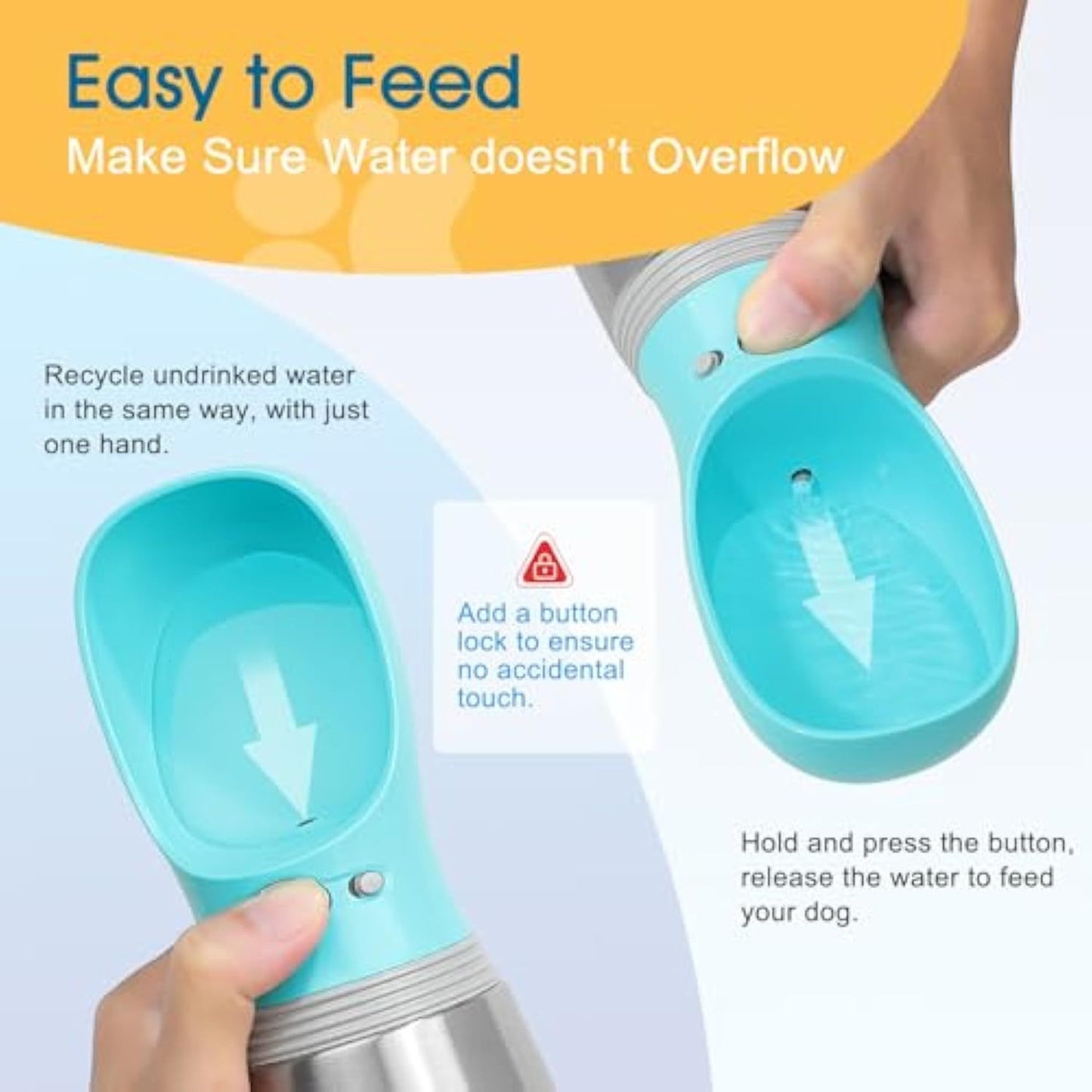 700ml Travel Dog Water Bottle – Spill-Free Hydration