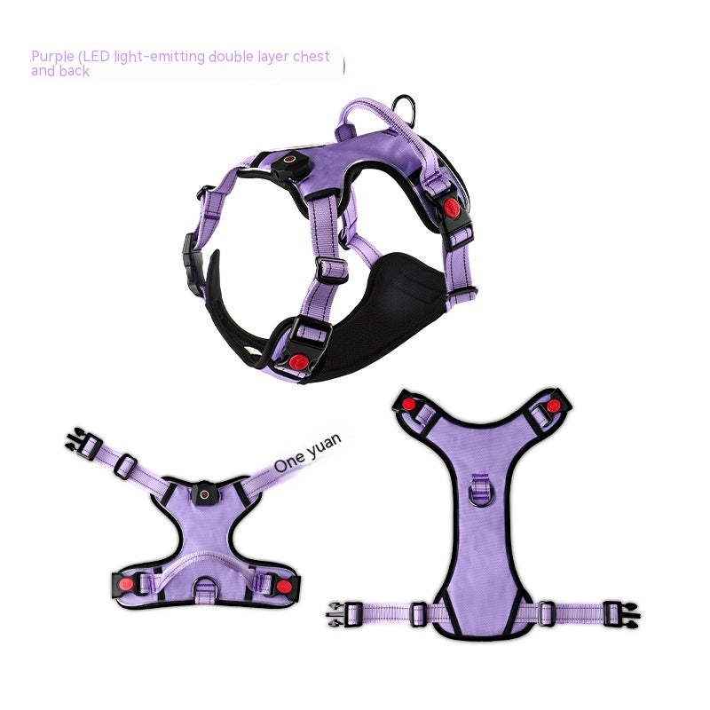 Glow-Up LED Dog Harness – USB Rechargeable Safety